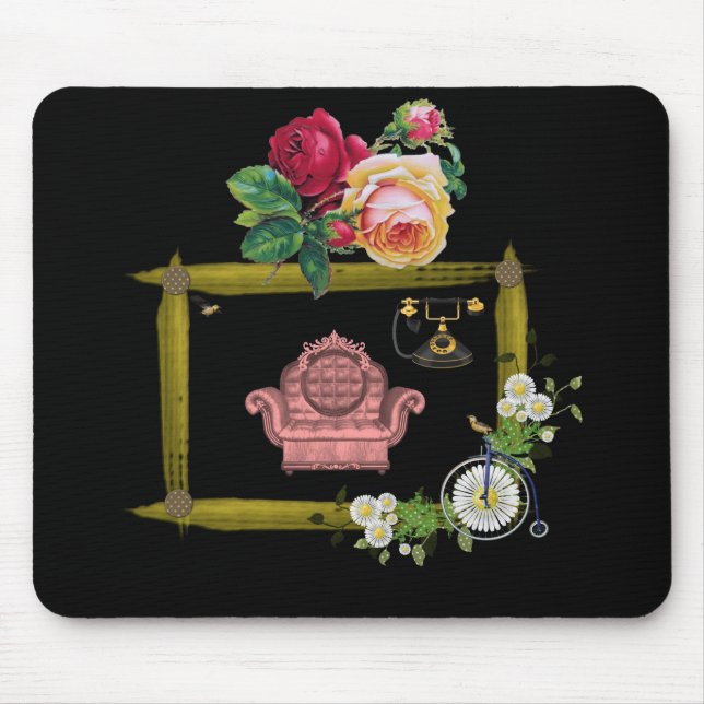 Tapis De Souris Mousepad Floral (Devant)