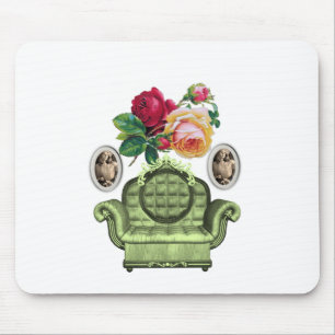 Tapis De Souris Mousepad Floral