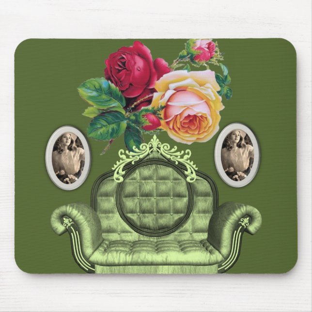 Tapis De Souris Mousepad Floral (Devant)