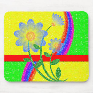 Tapis De Souris Mousepad Floral