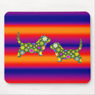 Tapis De Souris Mousepad Floral