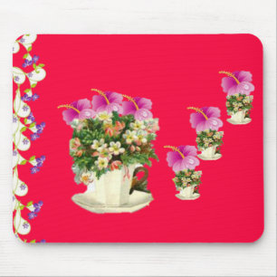 Tapis De Souris Mousepad Floral