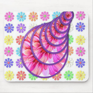 Tapis De Souris Mousepad Floral