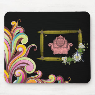 Tapis De Souris Mousepad Floral