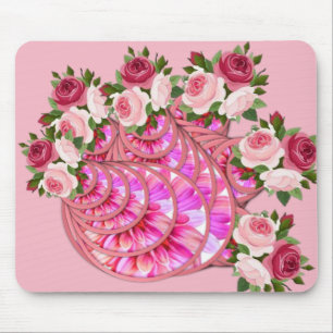 Tapis De Souris Mousepad Floral