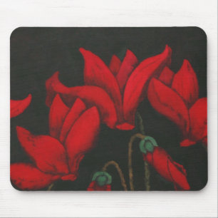 Tapis De Souris Mousepad floral "Cycalman rouge"