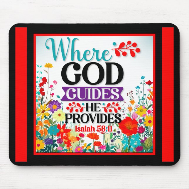 Tapis De Souris Mousepad Floral Inspirationnel (Devant)