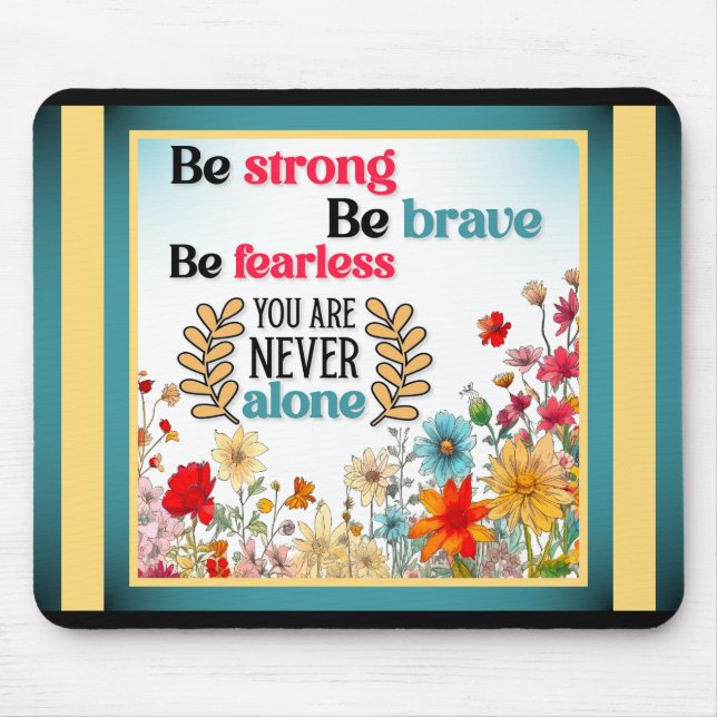 Tapis De Souris Mousepad Floral Inspirationnel (Devant)