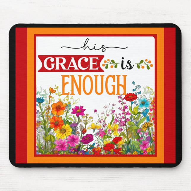 Tapis De Souris Mousepad Floral Inspirationnel (Devant)