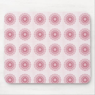 Tapis De Souris Mousepad Floral Rétro, Magenta