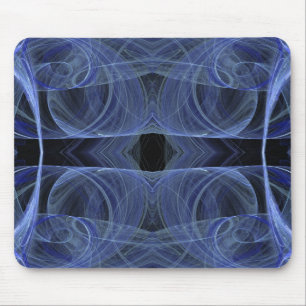 Tapis De Souris Mousepad fractal bleu