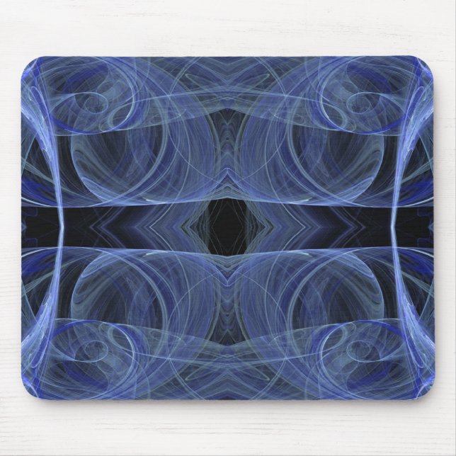 Tapis De Souris Mousepad fractal bleu (Devant)