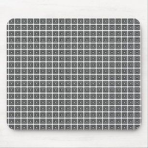 Tapis De Souris Mousepad géométrique rétro, noir et blanc