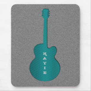 Tapis De Souris Mousepad guitare rayée, Turquoise