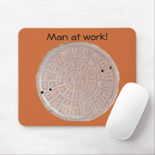 Tapis De Souris Mousepad - homme au travail (trou d'homme)