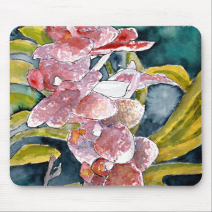 Tapis De Souris mousepad hybride d'art de fleur d'orchidées