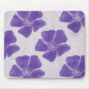 Tapis De Souris Mousepad imprimé à fleurs violettes