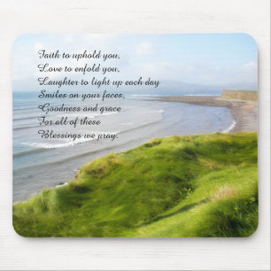 Tapis De Souris Mousepad irlandais de littoral et de bénédiction