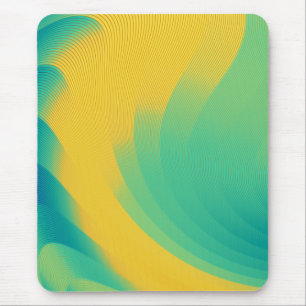 Tapis De Souris Mousepad jaune unique avec conception abstraite