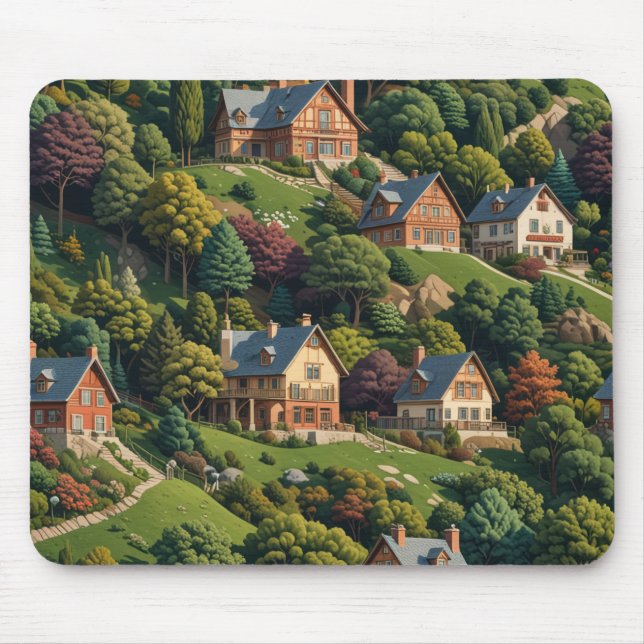 Tapis De Souris Mousepad (La maison comme une photo) (Devant)