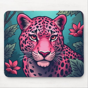 Tapis De Souris Mousepad léopard rose