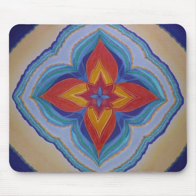 TAPIS DE SOURIS MOUSEPAD, MANDALA, FLEUR (Devant)