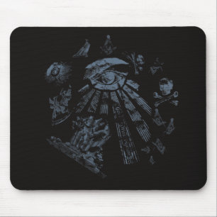 Tapis De Souris Mousepad Masonic Imaginaire bleu