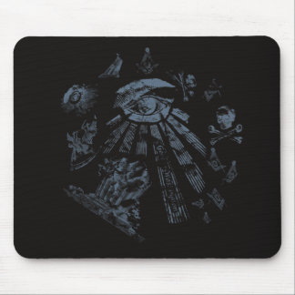 Tapis De Souris Mousepad Masonic Imaginaire bleu