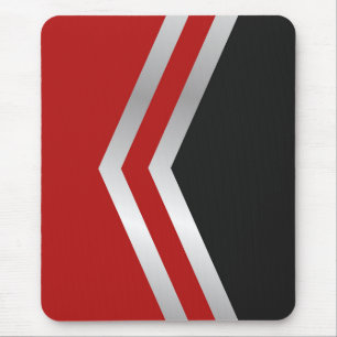 Tapis De Souris Mousepad moderne, noir, rouge, gris, blanc, abstra
