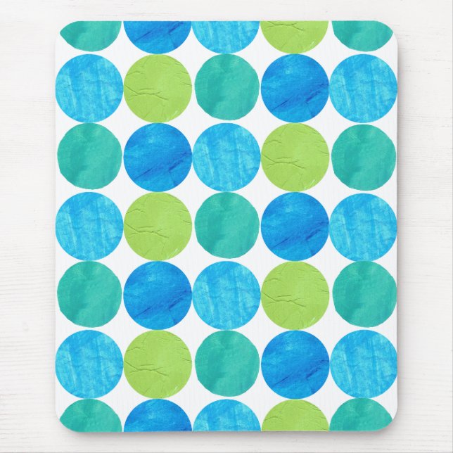 Tapis De Souris Mousepad, Motif des Lunes Bleues (Devant)