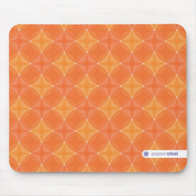 Tapis De Souris Mousepad orange de cercle (Devant)