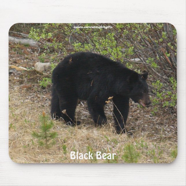 Tapis De Souris Mousepad, partisan de la faune de l'ours noir (Devant)
