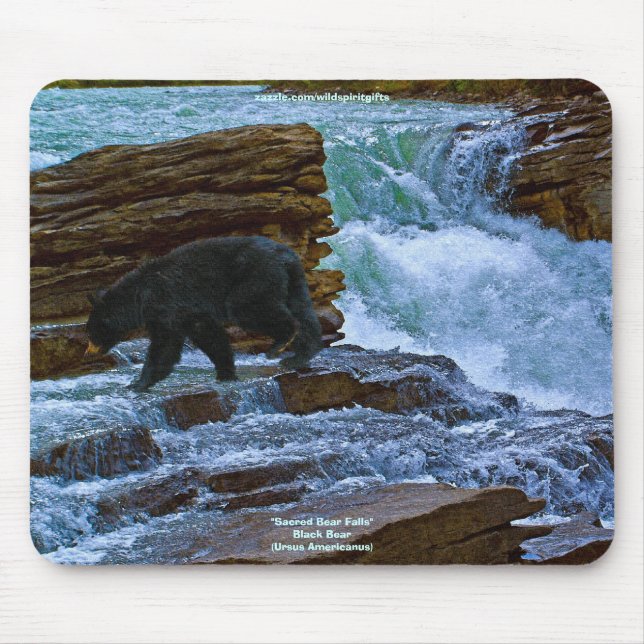 Tapis De Souris Mousepad, partisan de la faune de l'ours noir (Devant)