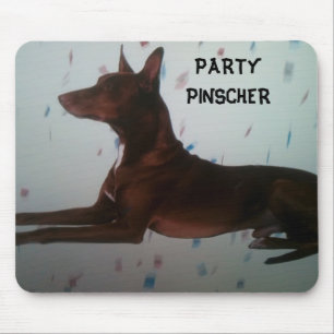 TAPIS DE SOURIS MOUSEPAD "PARTY PINSCHER"