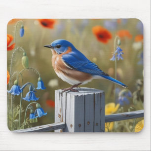 Tapis De Souris Mousepad petit oiseau bleu