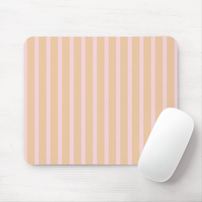 Tapis De Souris Mousepad rayé rose rose moderne (Avec souris)