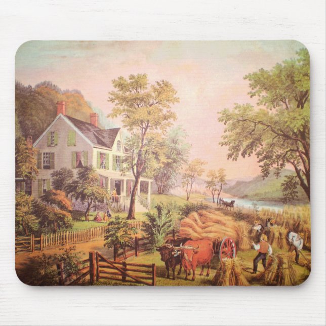 Tapis De Souris Mousepad, récolte à domicile des agriculteurs (Devant)