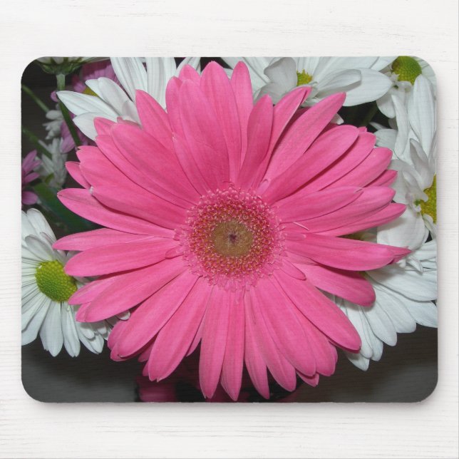 Tapis De Souris Mousepad rose de marguerite (Devant)