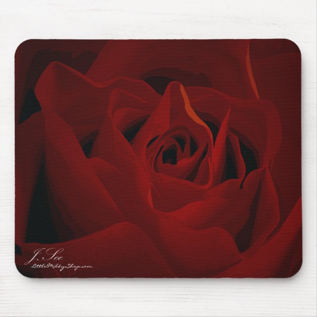 Tapis De Souris Mousepad rose rouge-foncé (Devant)