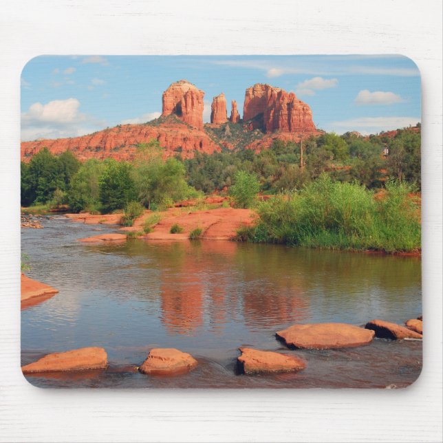 Tapis De Souris Mousepad rouge de croisement de roche (Devant)