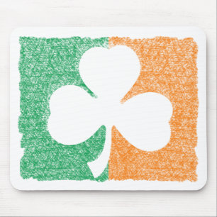 Tapis De Souris Mousepad Shamrock irlandais