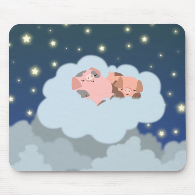 Tapis De Souris Mousepad sommeillant de bande dessinée de (Devant)