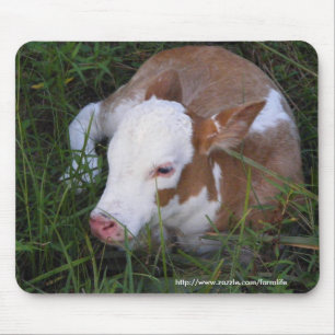 Tapis De Souris Mousepad somnolent de veau de bébé