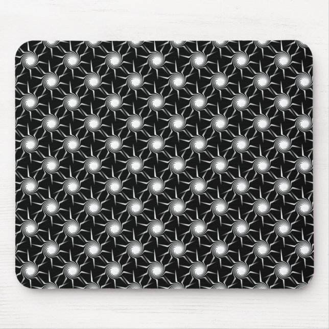 Tapis De Souris Mousepad Suns Noir et Blanc (Devant)