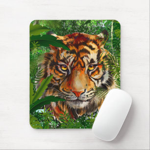 Tapis De Souris Mousepad Tigre Vert Tigre de la jungle naturelle