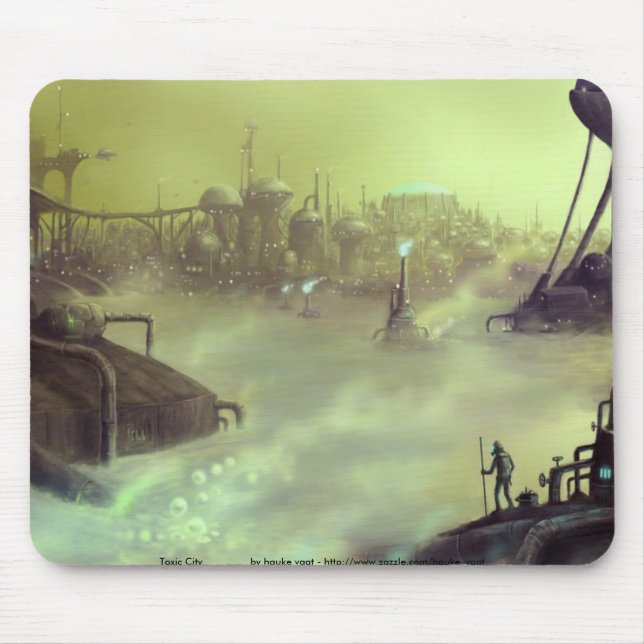 Tapis De Souris mousepad toxique de ville (Devant)