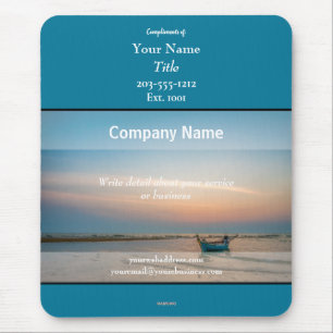 Tapis De Souris Mousepad Turquoise & Fleurs - HAMbyWG