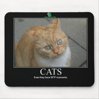 Tapis De Souris Mousepad VERT de CHATS des PRODUCTIONS WTF de