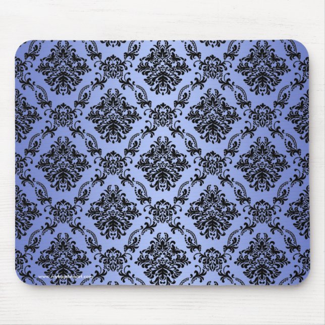 Tapis De Souris Mousepad victorien gothique bleu baroque (Devant)
