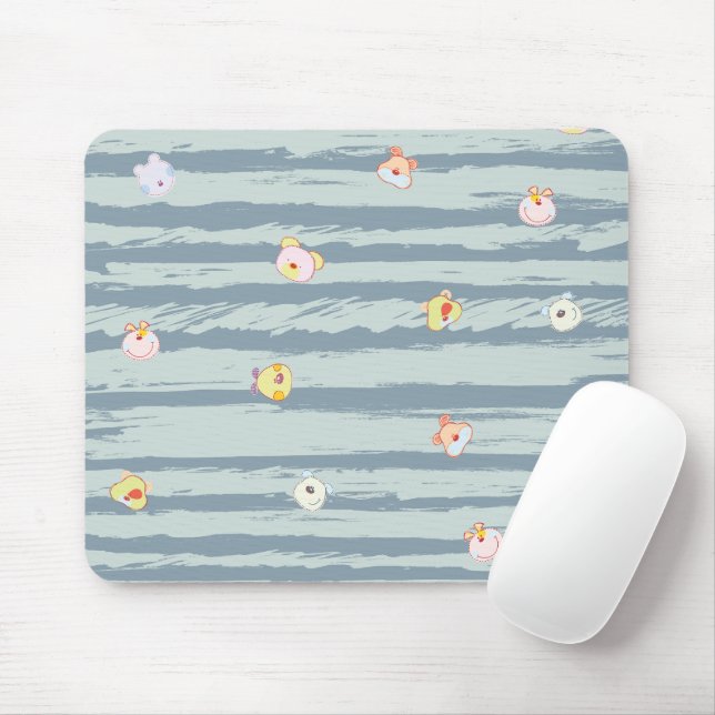 Tapis De Souris Mousepad – Whimsy Faces (Avec souris)